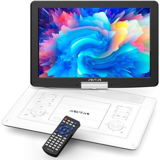 【新機種】ASUTASポータブルdvdプレーヤー17.9型液晶15.6インチ超大画面内蔵ダブルスピーカー5000mAh大容量充電式バッテリー6時間連続再生折りたたみ高耐久性270°回転車載操作簡単USBSDカード…