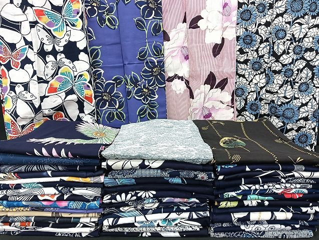 平和屋着物■浴衣 まとめて 45点 蝶 蜻蛉 風景 松竹梅 向日葵 花柄 ラメ 型染め など 着用可能多数 未使用品あり mmm1092