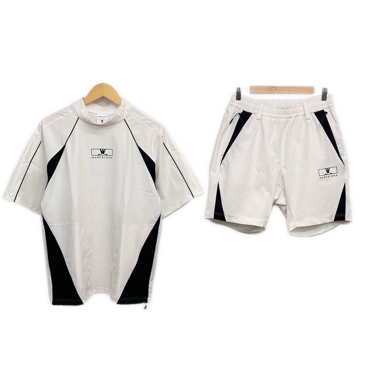MARK&LONA(マークアンドロナ) メンズセットアップ メンズ美品 白×黒 ハイネック