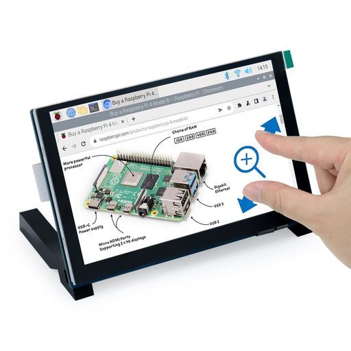 Freenove5インチタッチスクリーンモニターforRaspberryPi54B3B+A+、800x480ピクセルIPSディスプレイ、5点タッチ静电容量スクリーン、ドライバーなしMIPIDSIポート