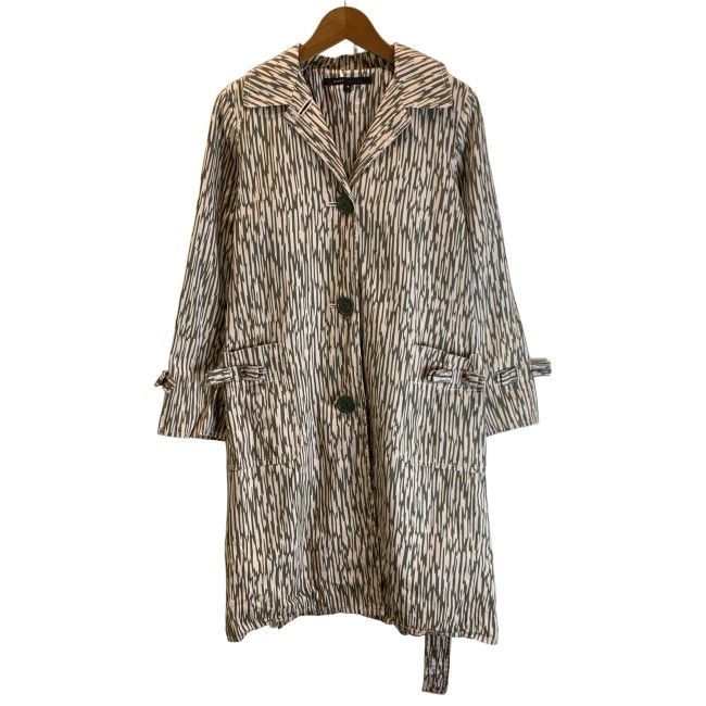 【中古】　MARC JACOBS　トレンチコート　ロングコート　ロング丈　総柄　古着　/2496