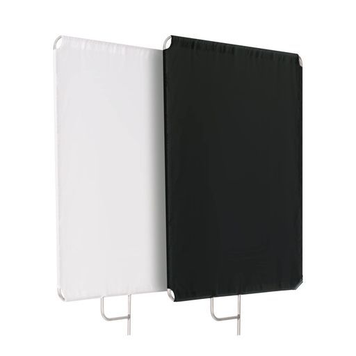 Selens撮影用フラッグパネルレフ板75x90cmディフューザー+ブラックリフレクターキットステンレス製撮影フラッグ取り外し快速スタジオ撮影写真照明反射器ポートレートインタビュービデオ…