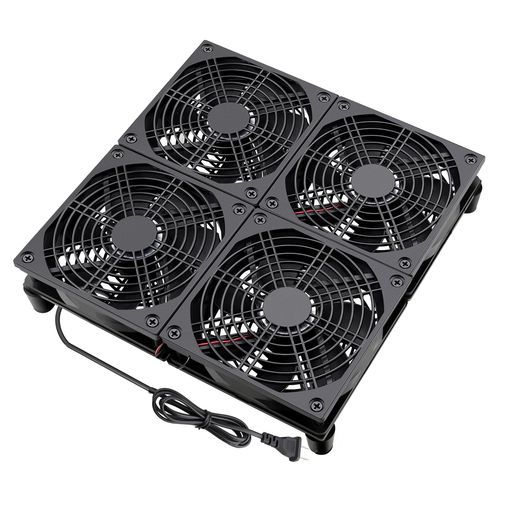 GDSTIME4x120mmx25mm24cm4連12V冷却ファン換気扇、レシーバーアンプ用DVRプレイステーションXboxコンポーネントラップトップPC冷却ファン