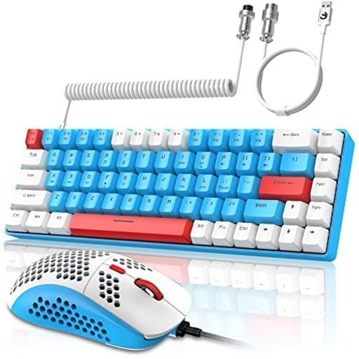 ZIYOULANGT860%メカニカル式キーボードマウスセット青軸有線ゲーミング