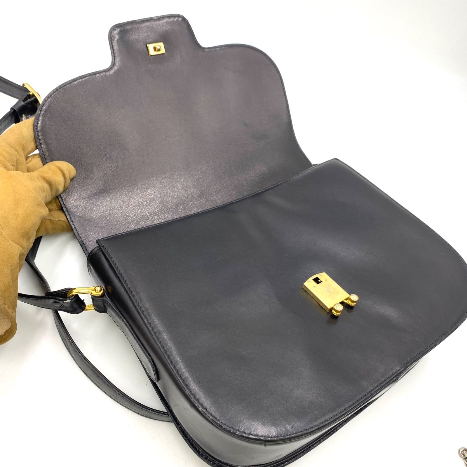 希少！ GUCCI グッチ オールドグッチ レザー ショルダーバッグ ワン 