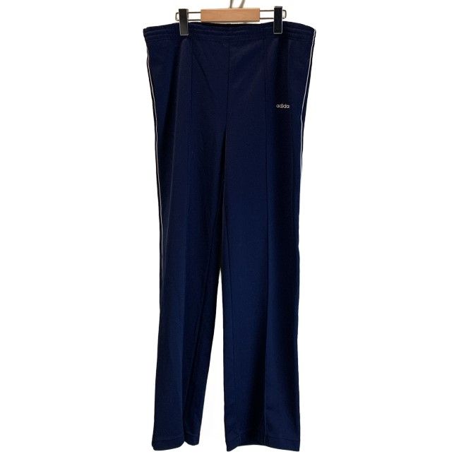 【中古】　adidas　トラックパンツ　80s vintage　80年代　OLD　ジャージパンツ　ウエストゴム　無地　センタープレス　ワンポイント　日本製　スポーツ　古着　/7318