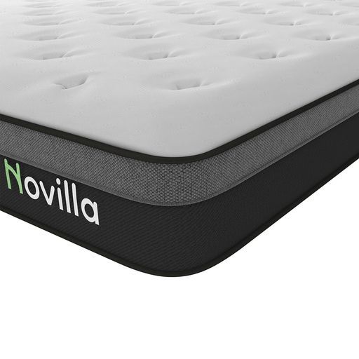 Novillaマットレスシングルポケットコイルマットレスベッドマットレス硬め高反発ウレタン高密度コイル高級スプリングマットレス厚さ15cm体圧分散並行配列通気性圧縮梱包底付き感無し10…
