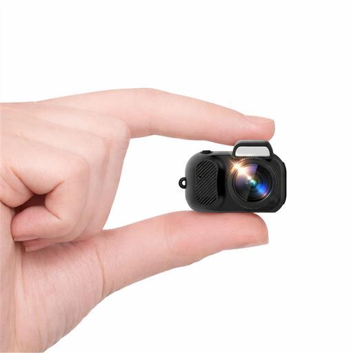 ミニキーホルダーカメラ、学生子供向けの小さな親指サイズのデジタルカメラ1080PHD2MP、0.96インチカラースクリーンとハンドストラップ付きマイクロビデオDVDVRカメラ、160°広角レンズ(128G…