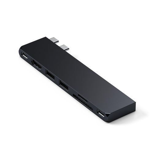 SATECHI7in1USB4ProSlimUSB-Cマルチポートハブ、最大6K@60Hz、100W急速充電、高速データ転送、USB3.2Gen2変換アダプター、4KHDMI、SD/MicroSDカードリーダー–MacBook