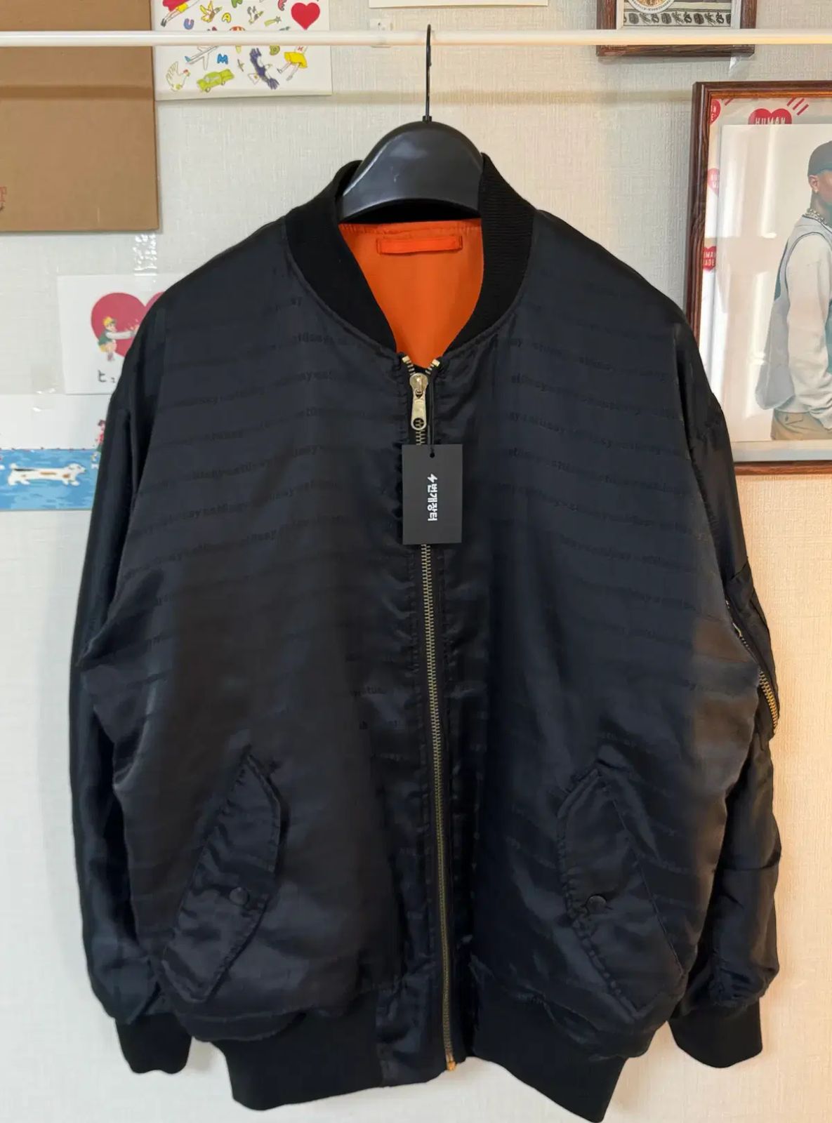 (S)ステューシー リバーシブル MA-1 ブルゾン ジャケット