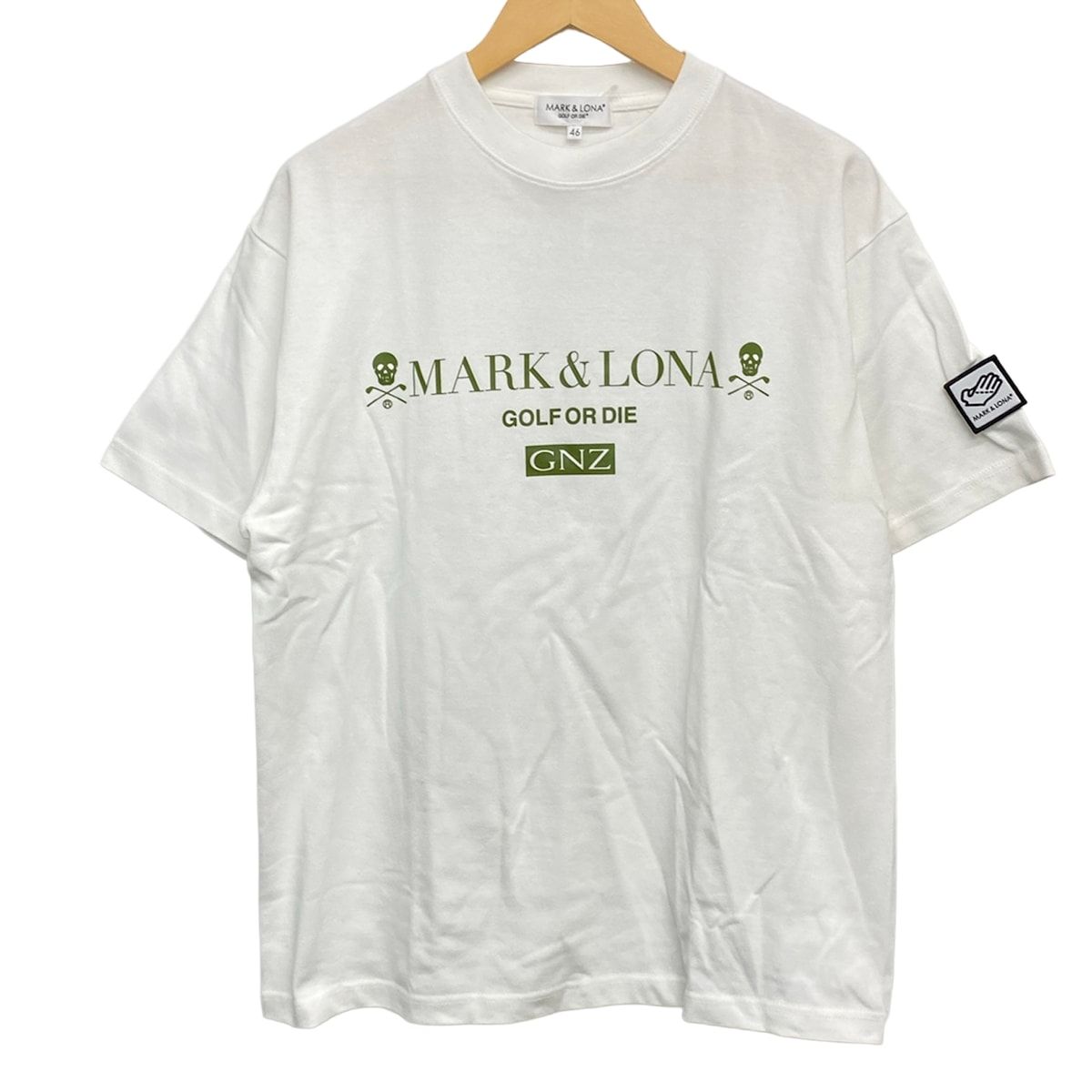 MARK&LONA(マークアンドロナ) 半袖Tシャツ サイズ46 XL メンズ美品 白×カーキ×グレー