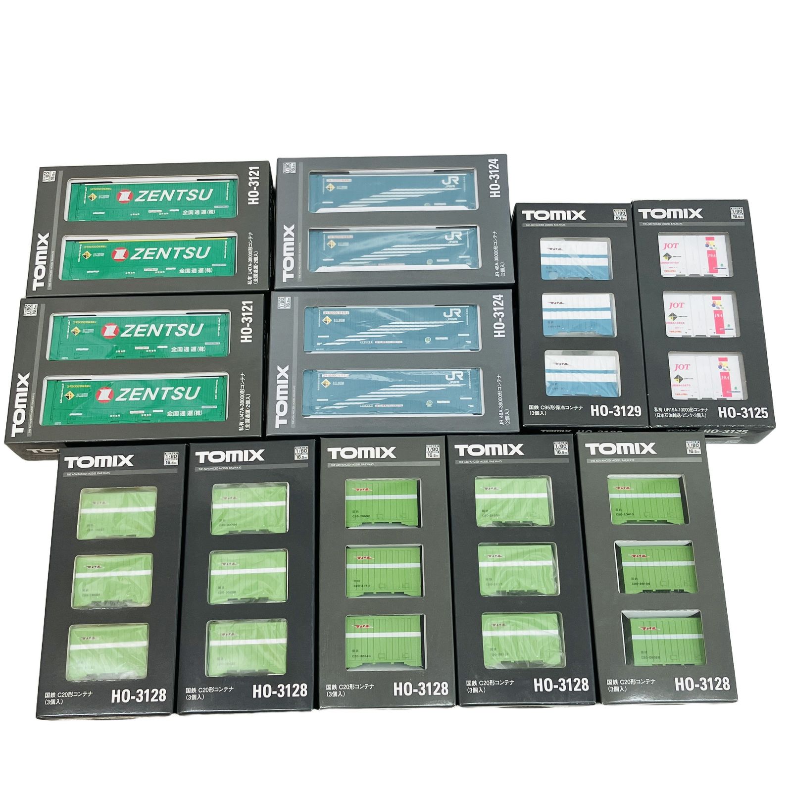 TOMIX HO-3121×2 3124×2 3125 3128×5 3129 コンテナ11個セット HOゲージ 鉄道模型 トミックス 中古 良好 C11202608