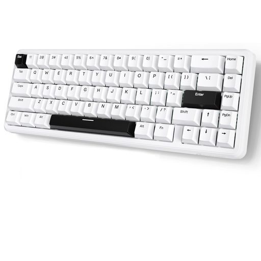 ATTACKSHARKX65HEラピッドトリガーキーボード、磁気軸、65%有線ゲーミングキーボード、0.01mmRT精度、0.125msレイテンシー、8Kポーリングレート、0デッドゾーン、snaptap、128Kスキャンレート、QMK