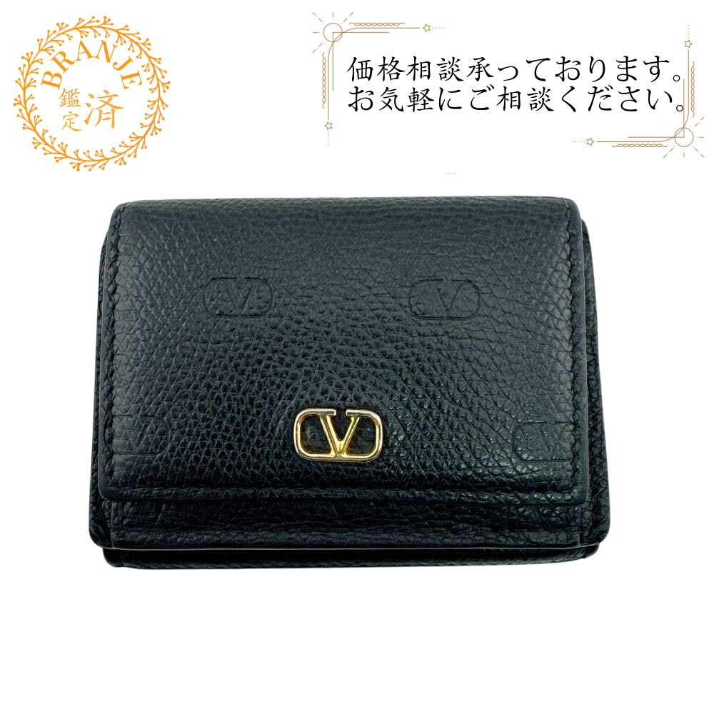 ヴァレンティノ Vロゴ シグネチャー 三つ折り財布