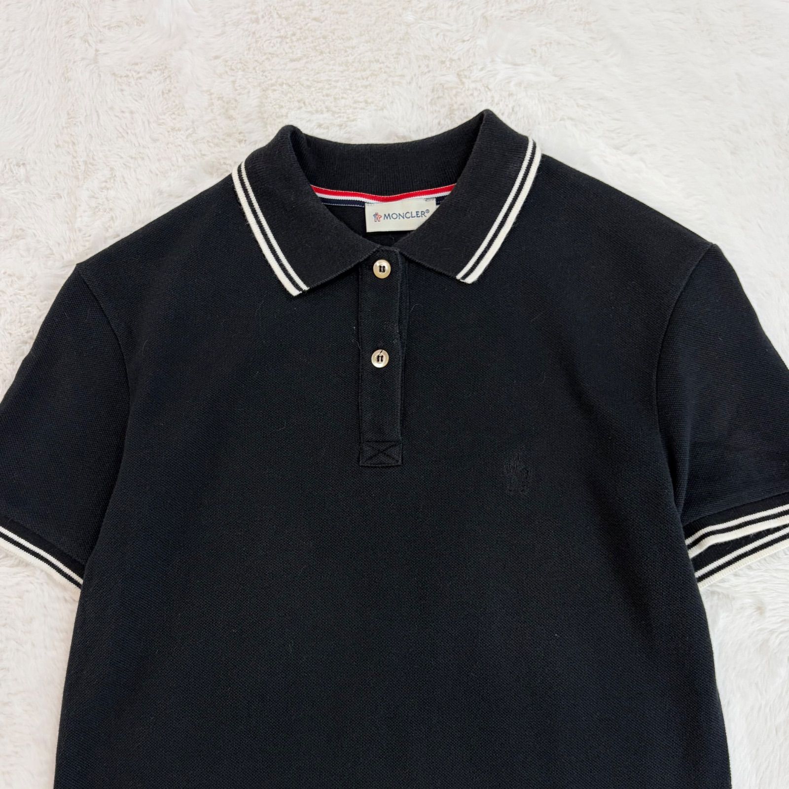 MONCLER モンクレール 半袖 ポロシャツ ティップライン 鹿子 シェル