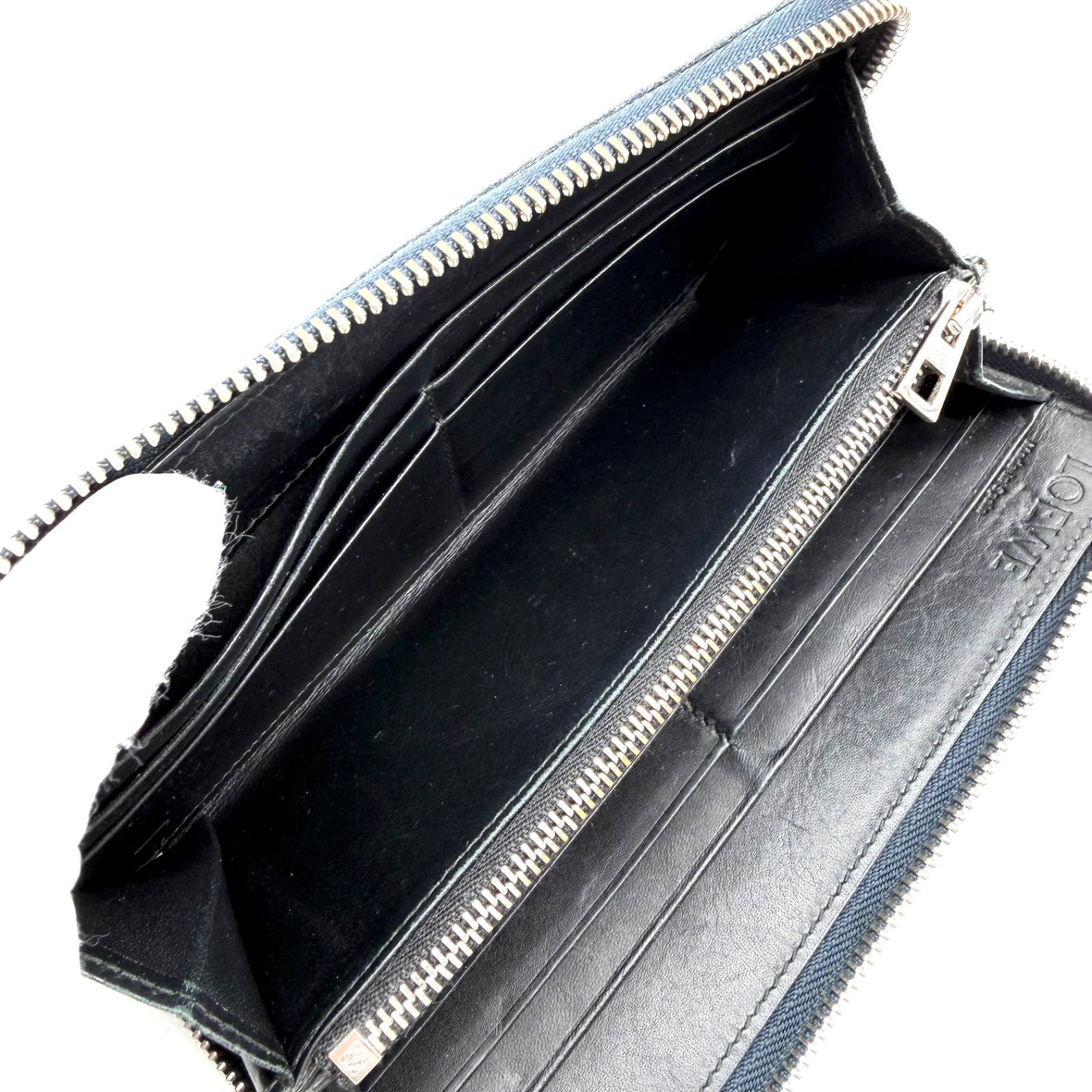 良品】LOEWE ロエベ 長財布 アナグラム リピート ロゴ ラウンド