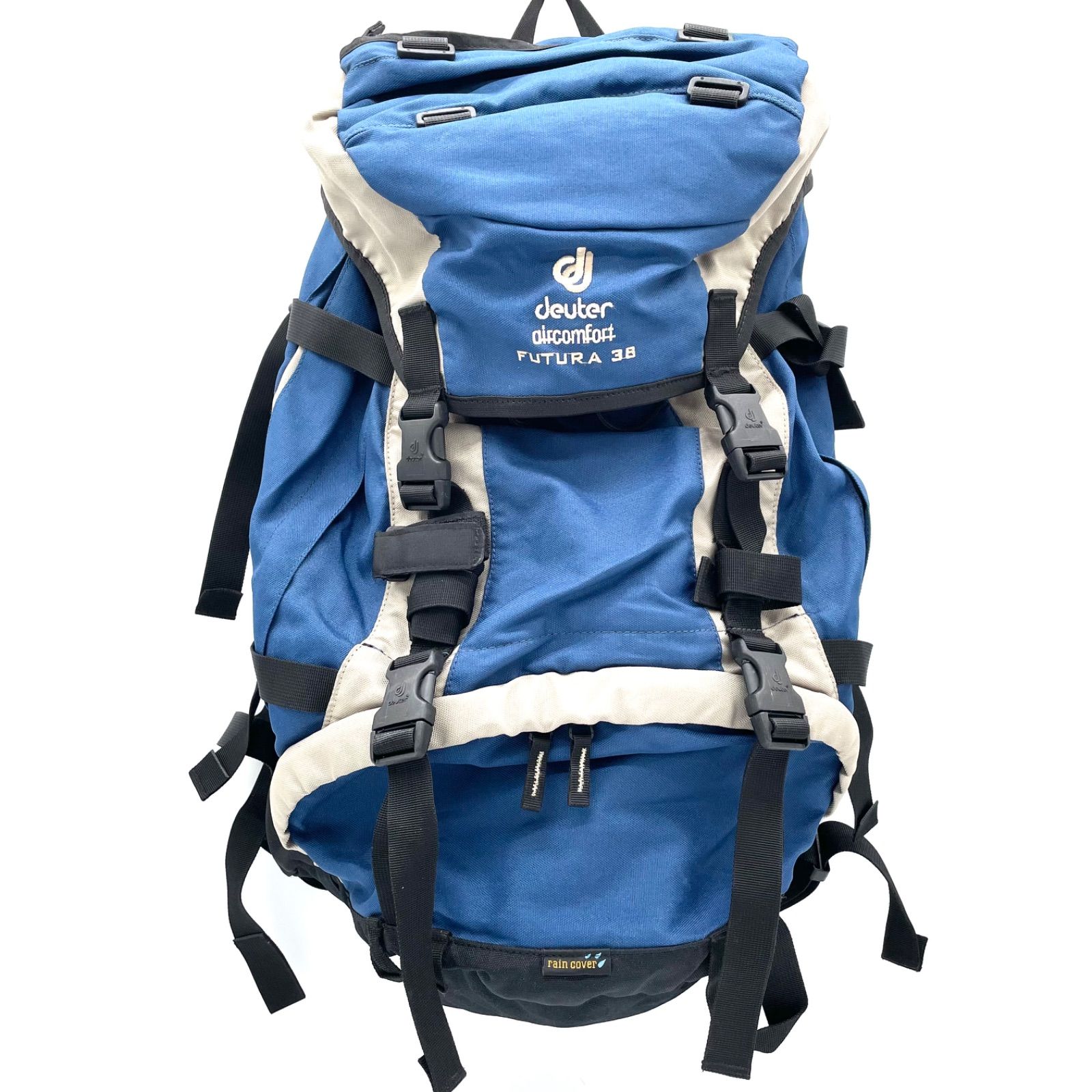 【訳あり】ドイター リュック FUTURA 38 フューチュラ ブルー 登山 バックパック deuter Aircomfort 背面メッシュ 38L レインカバー付 ザック トレッキング アウトドア メンズ レディース 2気室