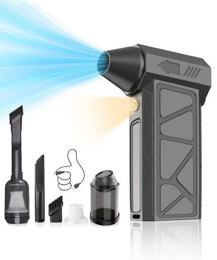 電動エアダスター【2025革新モデル】エアダスターブロワーハンディ掃除機200000RPM高速回転4段階風量調整8000mAh大容量LED照LCDディスプレイ2種類ノズルコードレスType-C充電式小型で強力軽量…