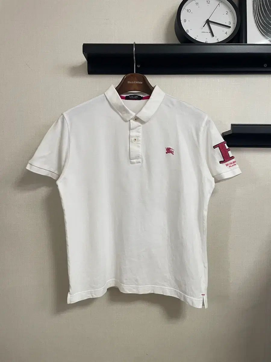 バーバリー ブラックレーベル 白 半袖 ポロTシャツ 4