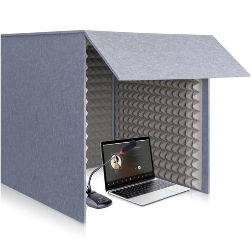 Rxakudedo超大型レコーディングスタジオ騒音を減らす80X80X80CM防音シート防音吸音材吸音研究所卓上外国語の発音練習仕事勉強部屋組み立て式