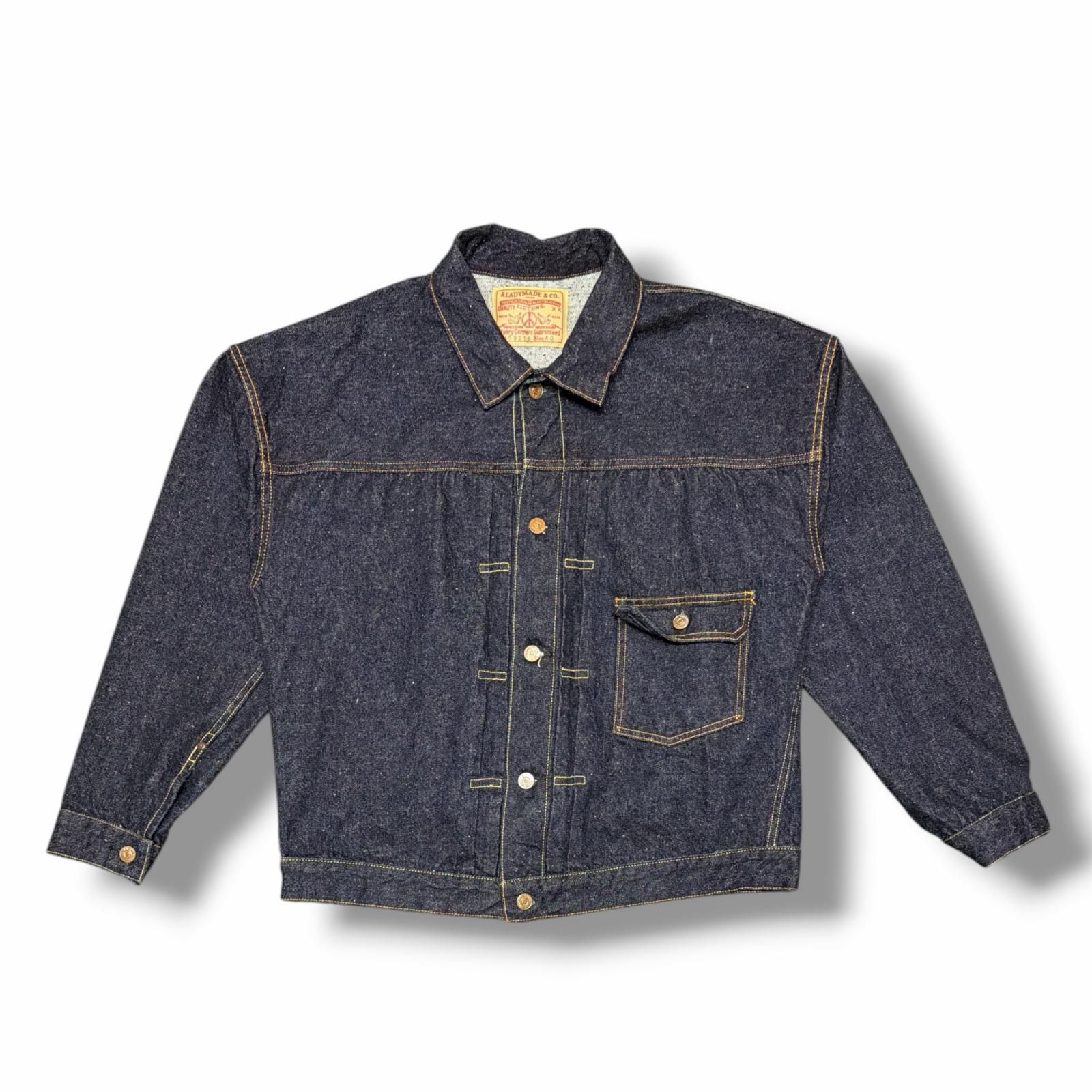 参考上代77000円 READYMADE DENIM JACKET デニムジャケット Gジャン レディメイド RE-CO-BL-00-00-241 インディゴ 2 （15232M） 参考上代77000円 READYMADE DENIM JACKET デニムジャケット Gジャン