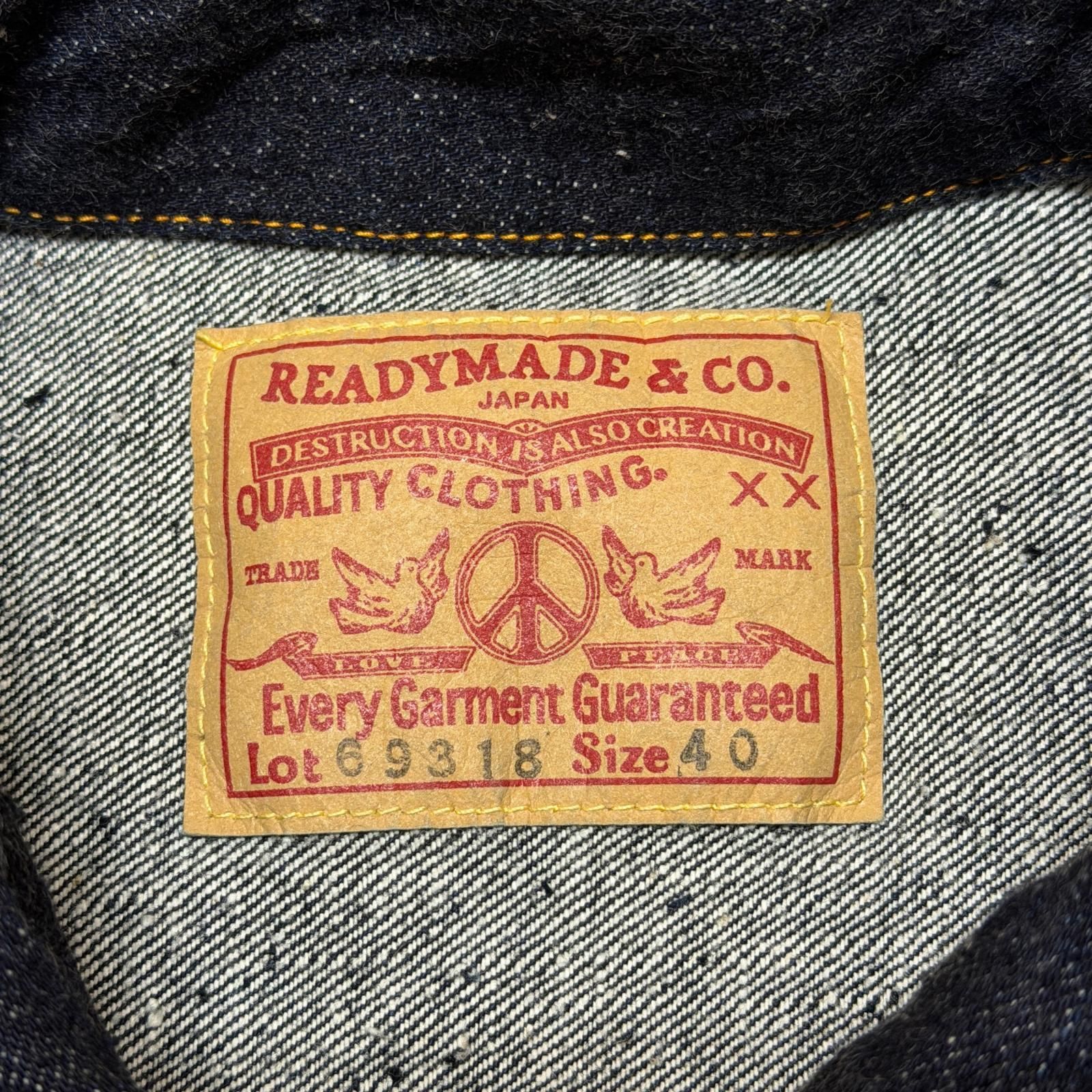 参考上代77000円 READYMADE DENIM JACKET デニムジャケット Gジャン 