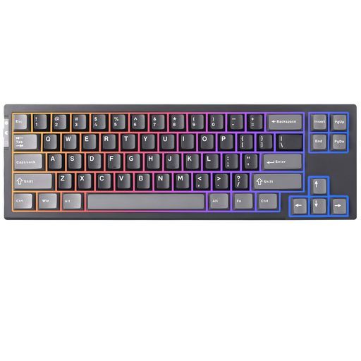YUNZIIRT68ゲーミングキーボードラピッドトリガーメカニカルTKLゲーミング磁気スイッチRGB有線USBコンパクト65%配列68キーノブ付きPBTキーキャップ調節可能作動(黒磁気スイッチ)