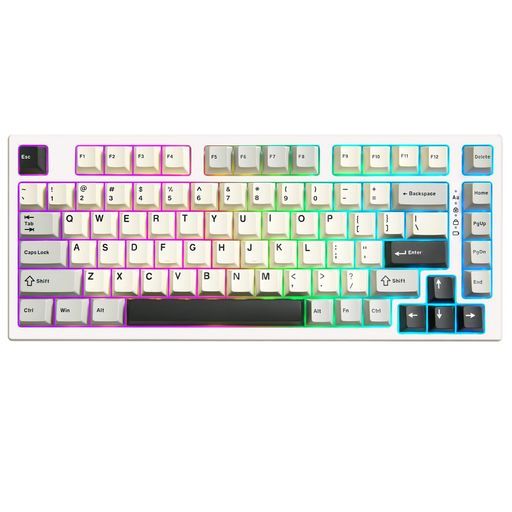 YUNZIIRT8082キーラピッドトリガーキーボードホールエフェクトワイヤレスメカニカルキーボードBluetooth/2.4GHz/有線ゲーミング磁気スイッチRGBトレイマウントホットスワップカスタム調整機能…