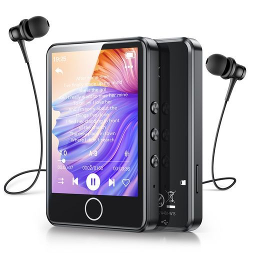 【2024新登場】AGPTEKMP3プレーヤー64GB内蔵2.8”タッチパネル搭載Bluetooth5.3スピーカー搭載HiFi音楽プレーヤーTFカード対応128GBまで拡張可能合金製コンパクトブルーオシャレFMラジオ録音