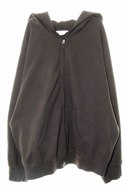 ANCELLM アンセルム 25AW SWEAT HOODIE COAT BROWN SIZE1 ANC-CT118 スウェット フーディ コート ジップ パーカー オーバーサイズ ブラウン 茶色 【ブランド古着ベクトル】【中古】260507