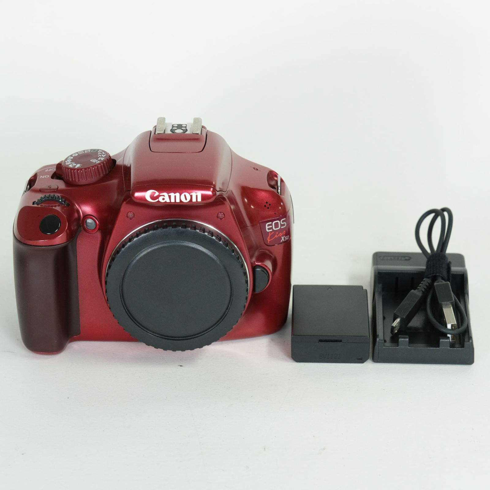 [並品] Canon EOS Kiss X50 ボディ レッド | キヤノンEF-Sマウント