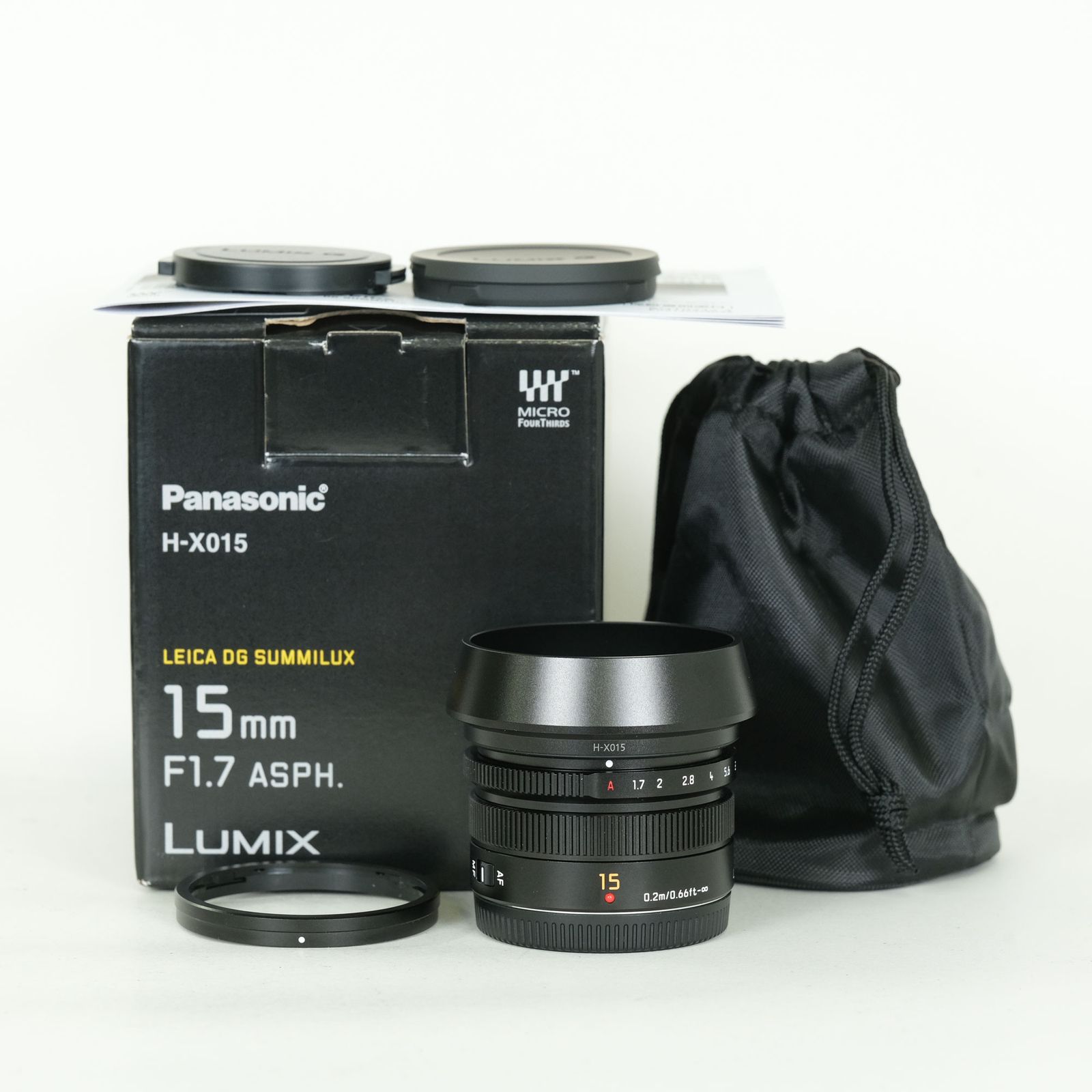 [美品] Panasonic LEICA DG SUMMILUX 15mm F1.7 ASPH. [ブラック] | マイクロフォーサーズマウント
