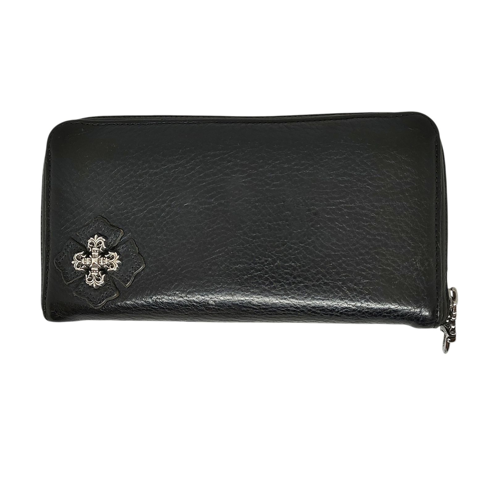 Chrome Hearts クロムハーツ REC F ZIP フィリグリープラス ラウンドジップ ウォレット 長財布 インボイス原本有 F ブラック/シルバー ユニセックス