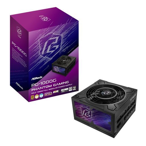 ASRockPhantomGaming次世代GPU対応PC電源ユニット1000WPCIe5.1対応80PLUSGOLDATX3.1フルモジュラー12V-2x6ケーブル付属PG-1000G