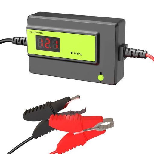 12V24V36V48VBEYPERENバッテリー再生延命装置デサルフェーター防滴仕様サルフェーション除去鉛バッテリー回復パルサーまでのバッテリーに対応ワニ口クリップ端子400AH(グリーン)