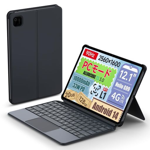 ALLDOCUBEiPlay60PadPro(20GB+128GB)用Pogopinキーボード-機械式感圧タッチパネル特大タッチパネル110-165cmの角度に調整可能高速タイピングをサポート12.1インチタブレット用のPC