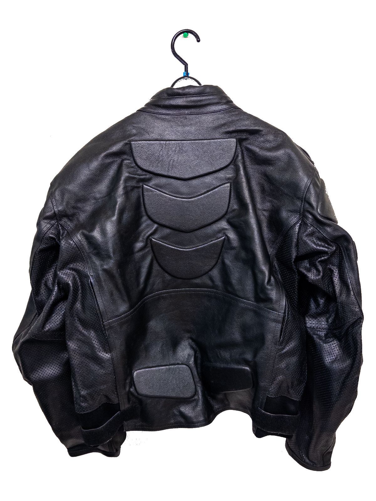 【未使用 XXL】Real Leather 本革 メッシュ ライダースジャケット プロテクター付き　□