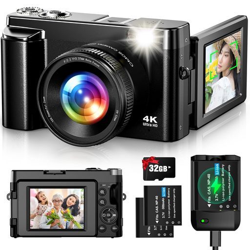 ★オーダー　あやあやページ Oiadekデジタルカメラ4K4800万画素デジカメ32GBマイクロSDカード付き