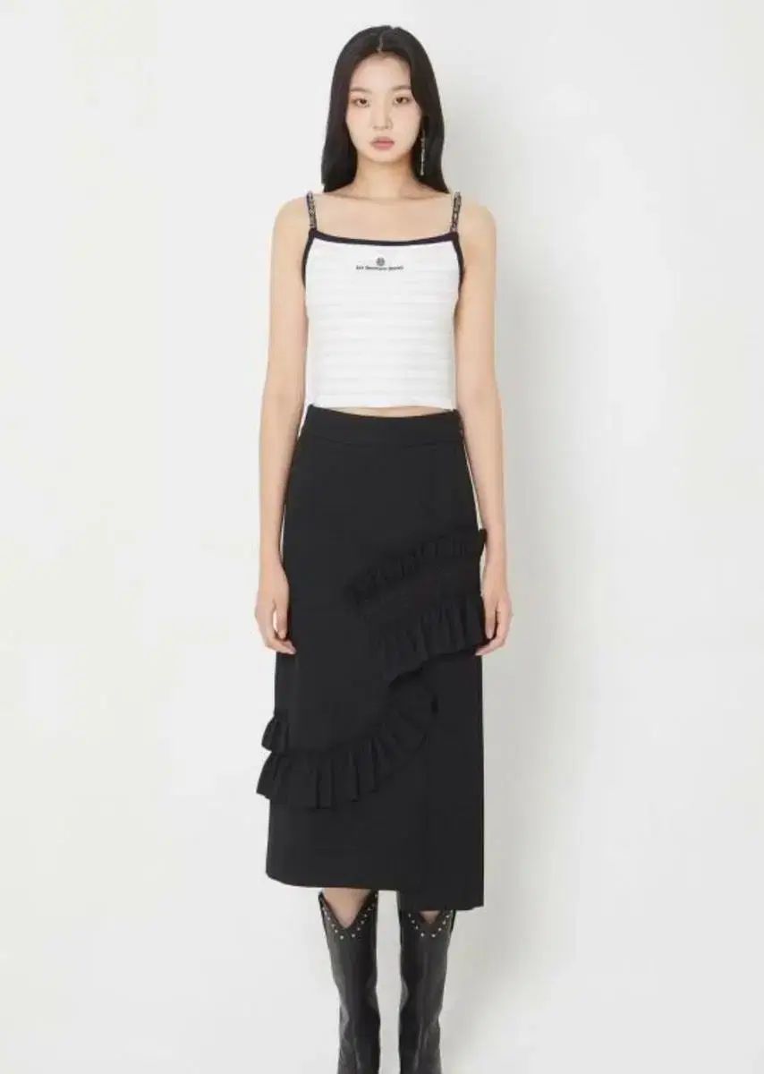 LUCKY CHOUETTE ラッキーシュエトゥ 横フリル スカート 36-新品