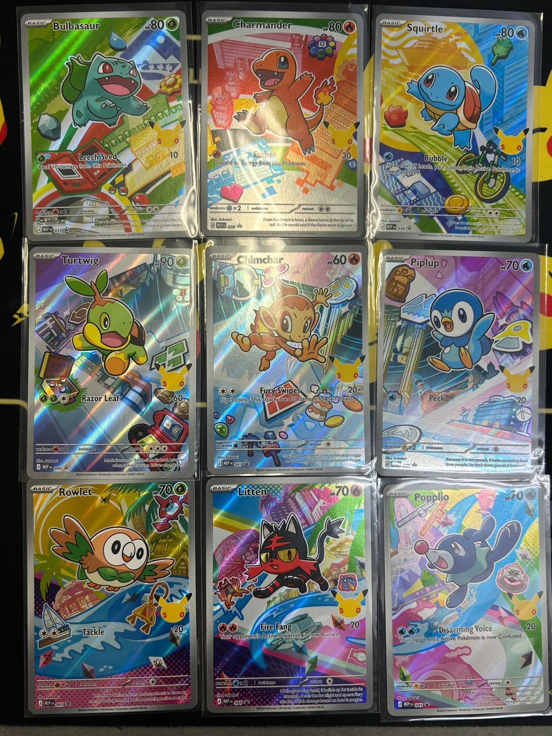 ポケモンカード 30周年記念 プロモ 御三家セット First Partner 1 英語