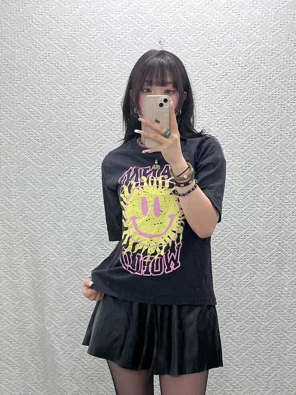 GANNI ヴィンテージ ストリート Kitsch SMiLEY 半袖T 90 C11292