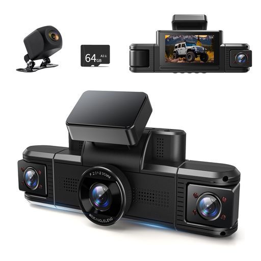 4カメラドライブレコーダー360度WiFi搭載ドラレコ前後カメラ小型360度全方位保護1080P四つカメラ同時録画スーパー暗視24時間駐車監視ループ録画Gセンサー緊急録画赤外線暗視車載カメラ64GBS…