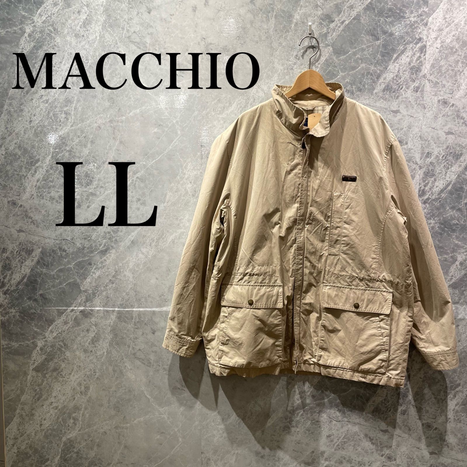 MACCHIO マッチョ メンズ LL ベージュ ライトアウター ゆったり 古着