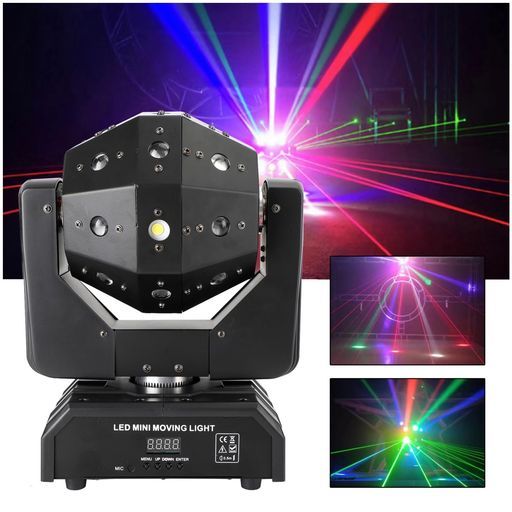 Frezonムービングライト120Wディスコライト高輝度RGBW3in1LED舞台照明DMX制御耐熱性耐摩耗性4制御モードステージ照明ステージ照明パーティーライト音声反応自動運転ディスコDJライトカラオケKTV