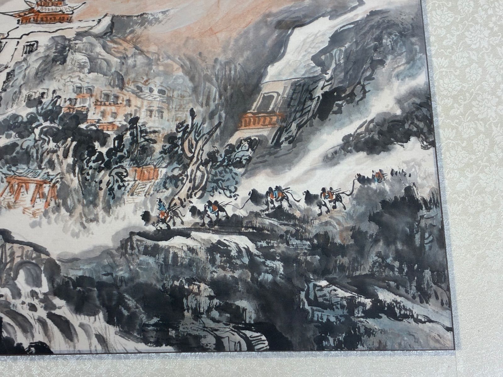 中島新光 “莫高窟” 敦煌莫高窟 仏教美術 木版画 版画 額装 中島新光 “莫高窟” 敦煌莫高窟 仏教美術 木版画 版画 額装 中島