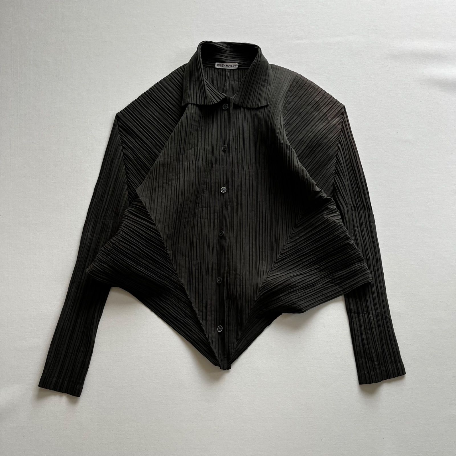 極美品✨ISSEY MIYAKE 立体プリーツ　ブラック　長袖　トップス ISSEI MIYAKE PLEATS PLEASE イッセイミヤケ 立体プリーツ ドルマン