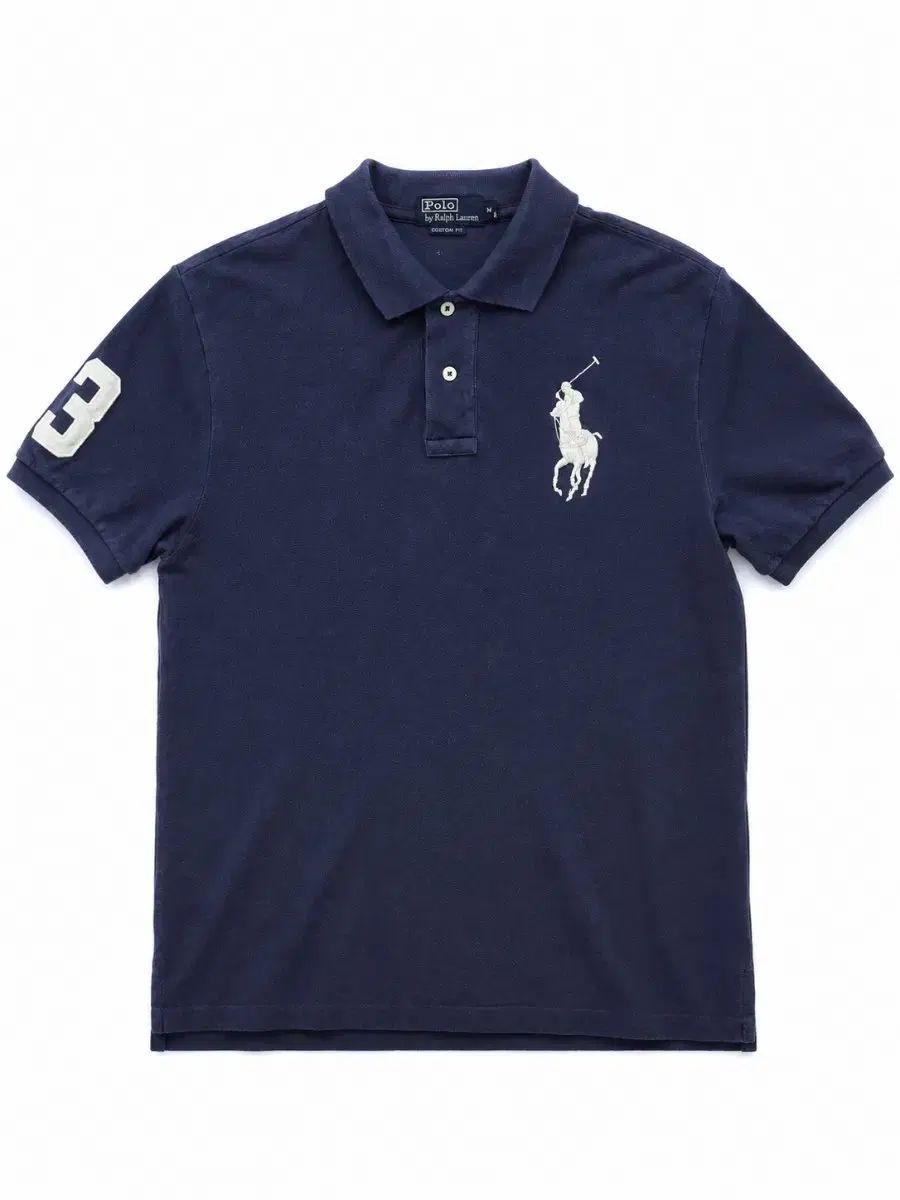 POLO RALPH LAUREN ネイビー ビックポニー カラーTシャツ L