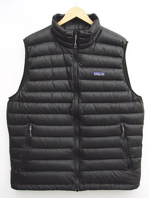 良品 patagonia パタゴニア ダウンベスト 黒 ブラック メンズ サイズL