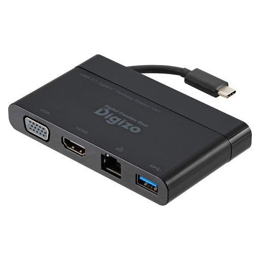 プリンストンUSBType-C対応ドッキングステーションミニVGA/HDMI/LAN/USB3.0TypeA各1ポート搭載4K対応PUD-CDOCM