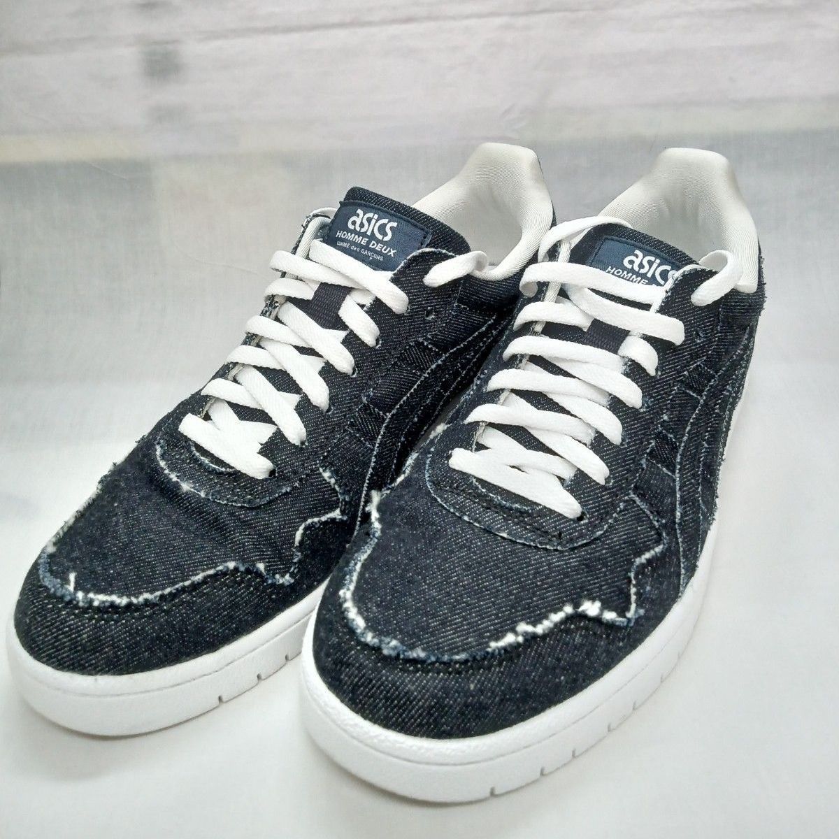 MAD022　COMME des GARCONS HOMME DEUX × asics 24SS ジャパンS デニム ローカット スニーカー シューズ